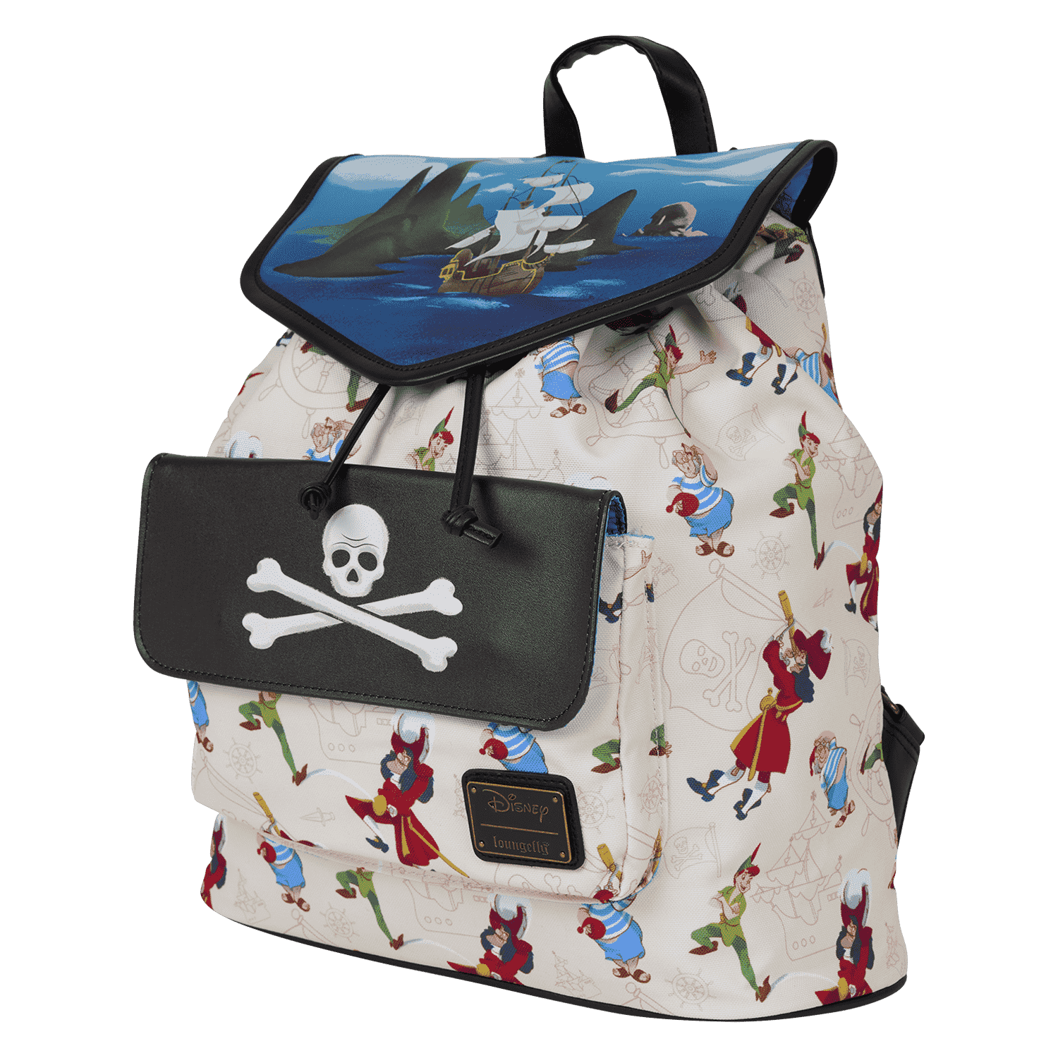 Alternative view of Peter Pan Exclusive Captain Hook Pirate Ship Drawstring Full-Size Backpack