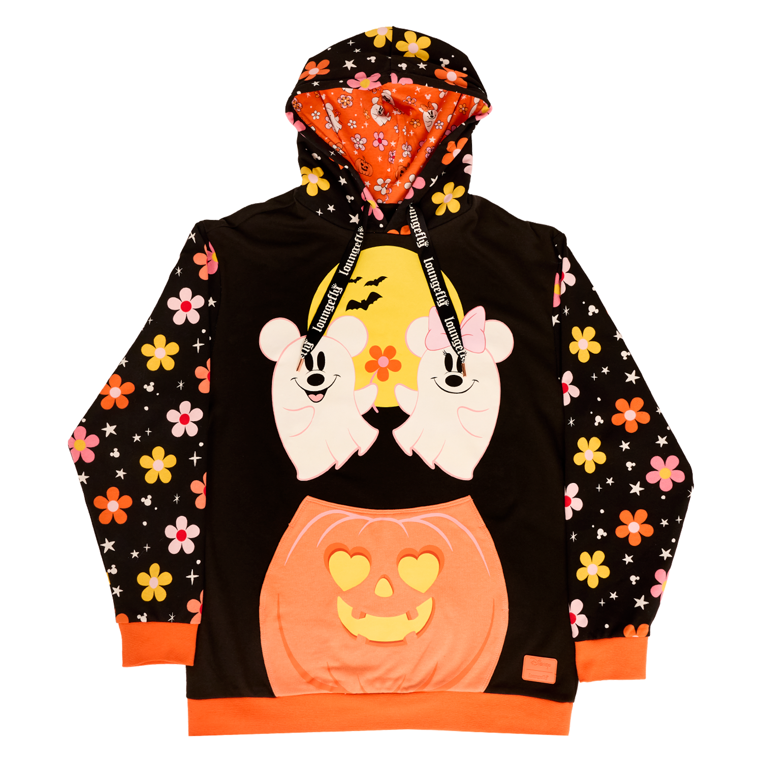 Mickey & Minnie Floral Ghost Glow Unisex Hoodie - Image 6