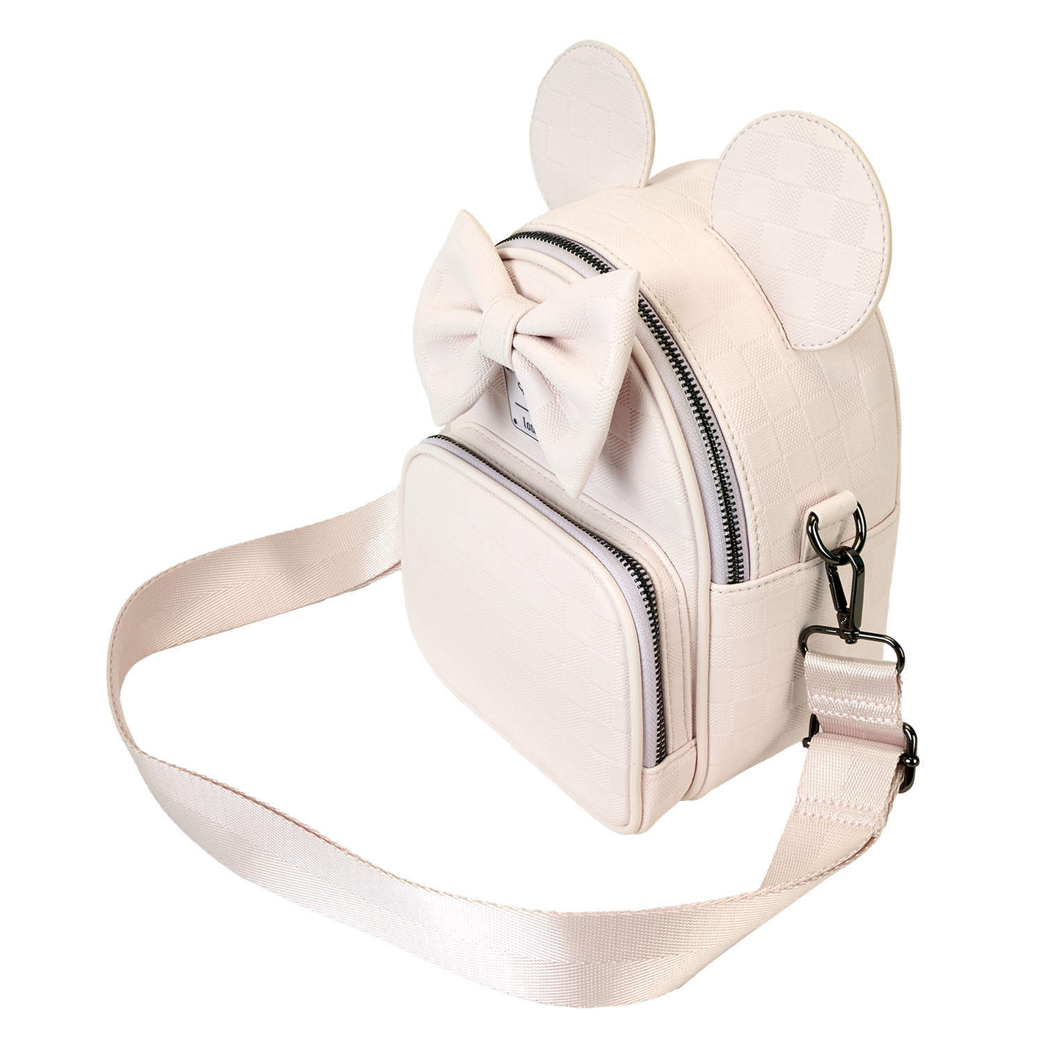 Minnie Mouse Checkered Texture Convertible Mini Backpack & Crossbody Bag - Image 4