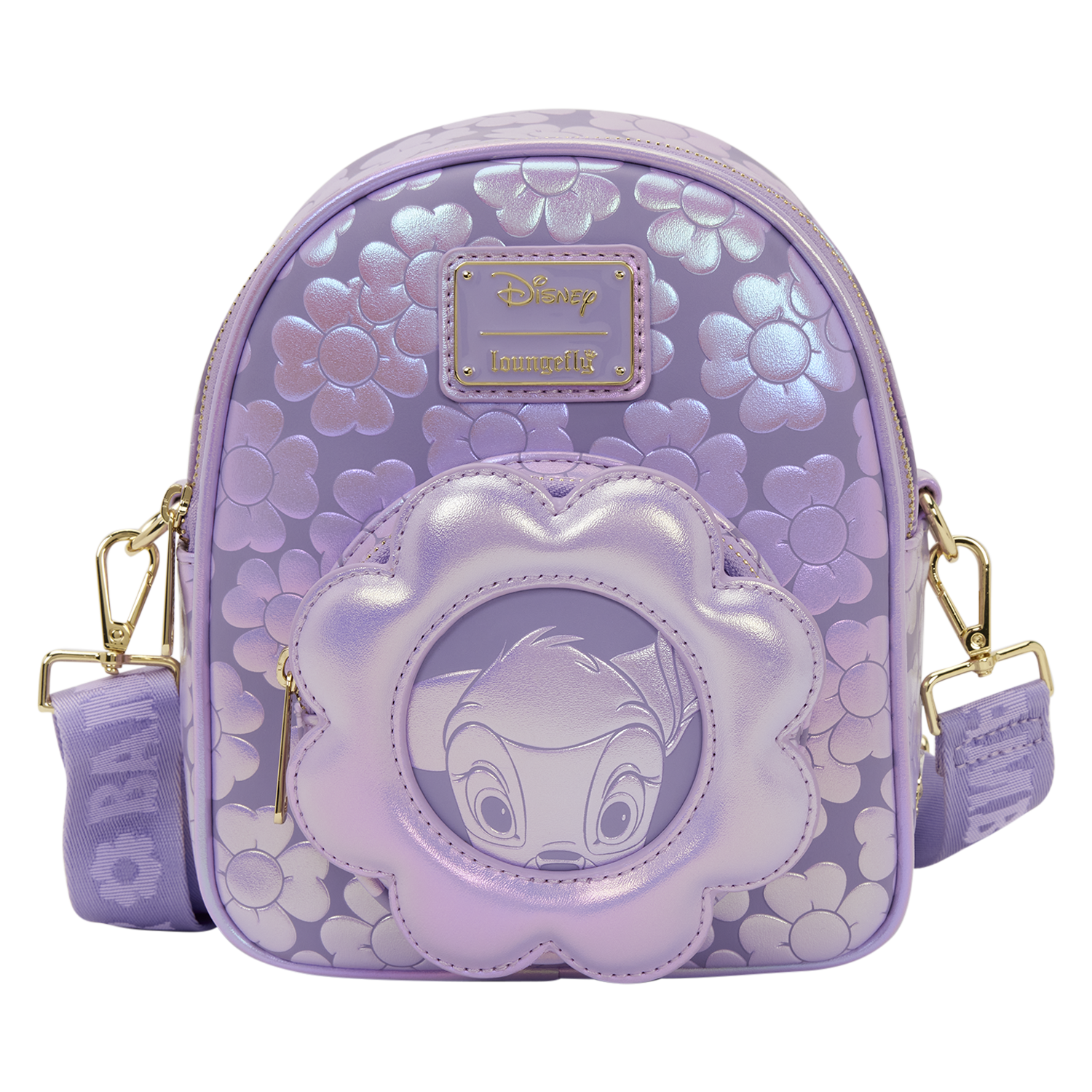 Bambi Iridescent Convertible Mini Backpack & Crossbody Bag