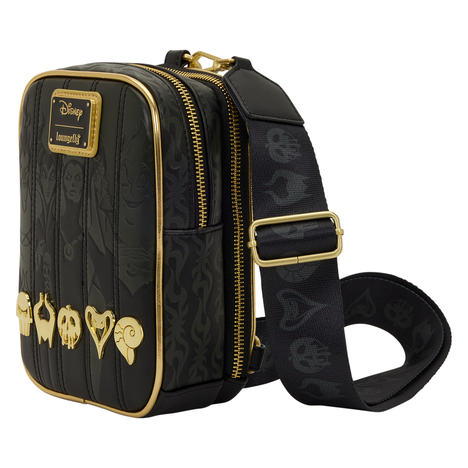Disney Villains Exclusive Black & Gold Sling Crossbody Bag - Image 3