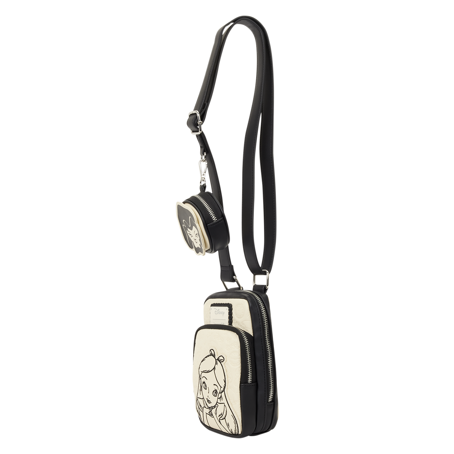 Alice in Wonderland Cell Phone Sling Crossbody Bag with Coin Bag - Image 4