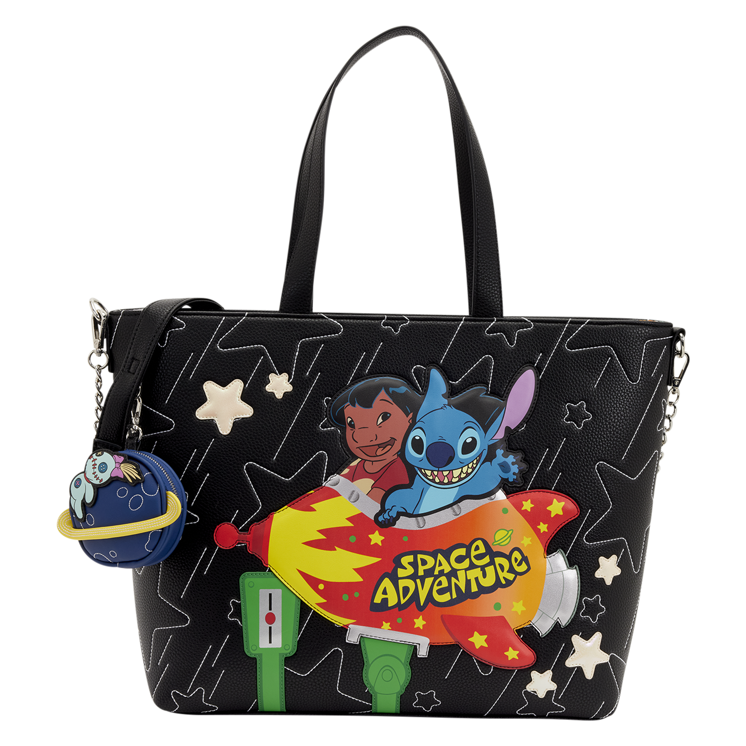 Lilo & Stitch Space Adventure Glow Tote Crossbody Bag with Coin Bag