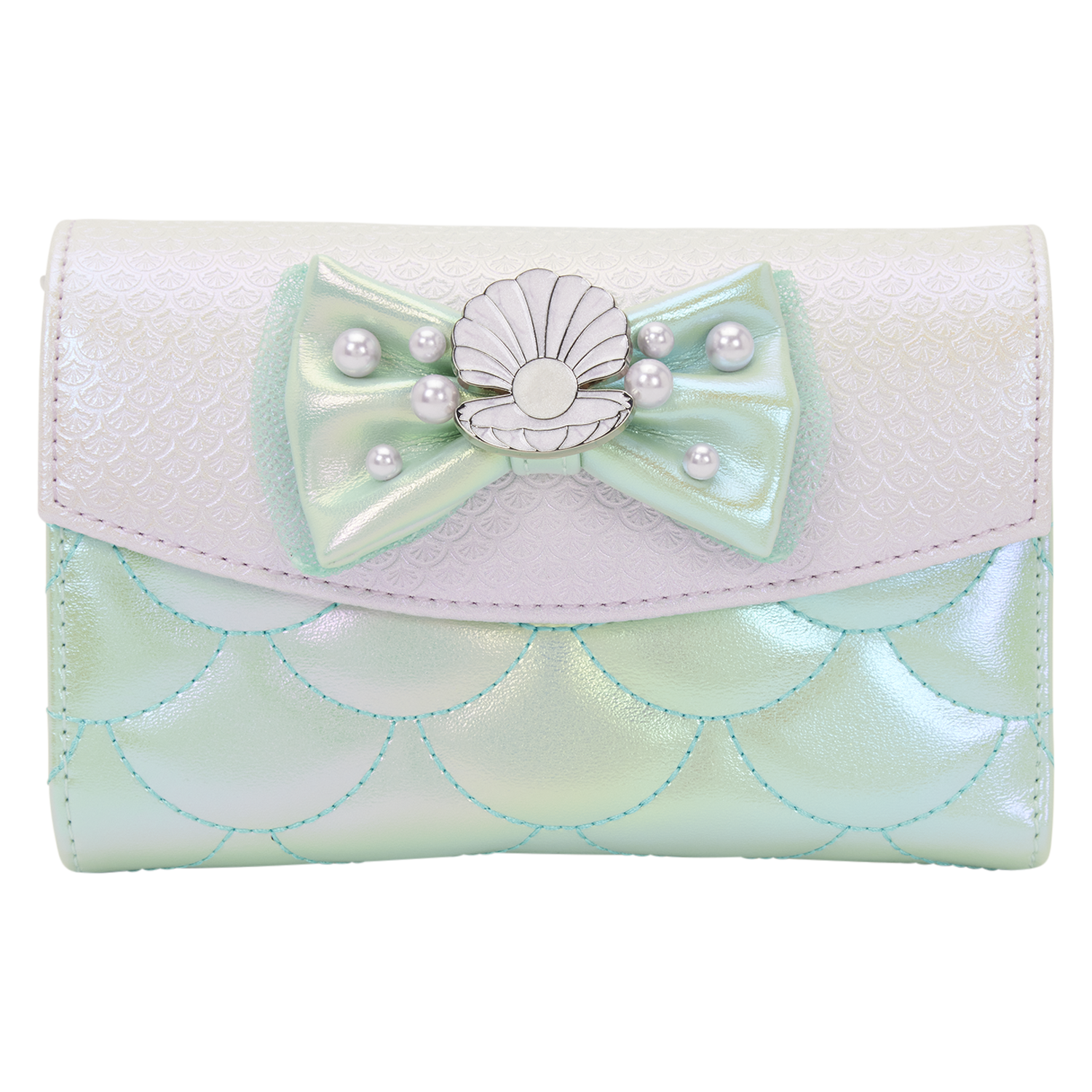 The Little Mermaid Iridescent Pearl Flap Wallet