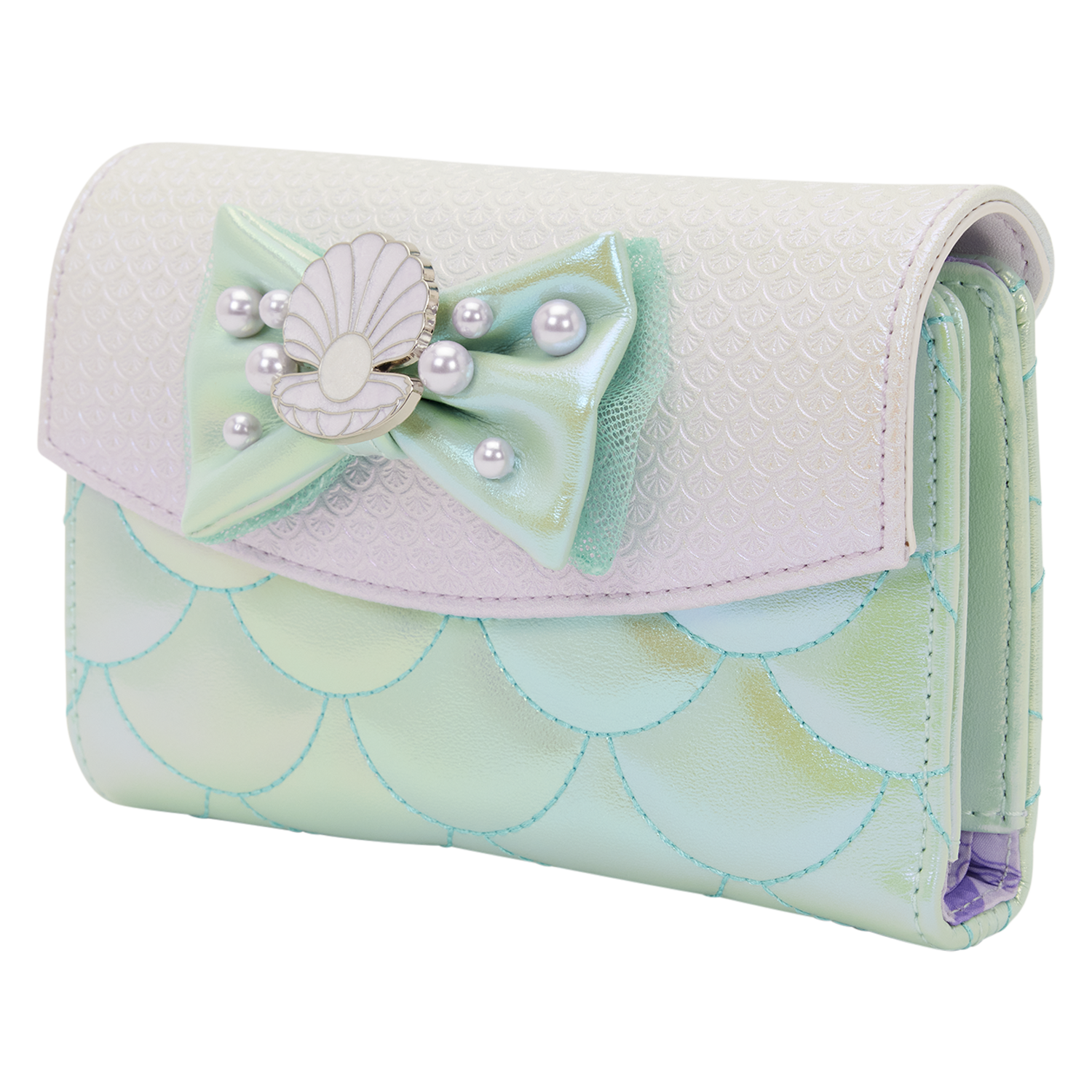 The Little Mermaid Iridescent Pearl Flap Wallet - Image 4