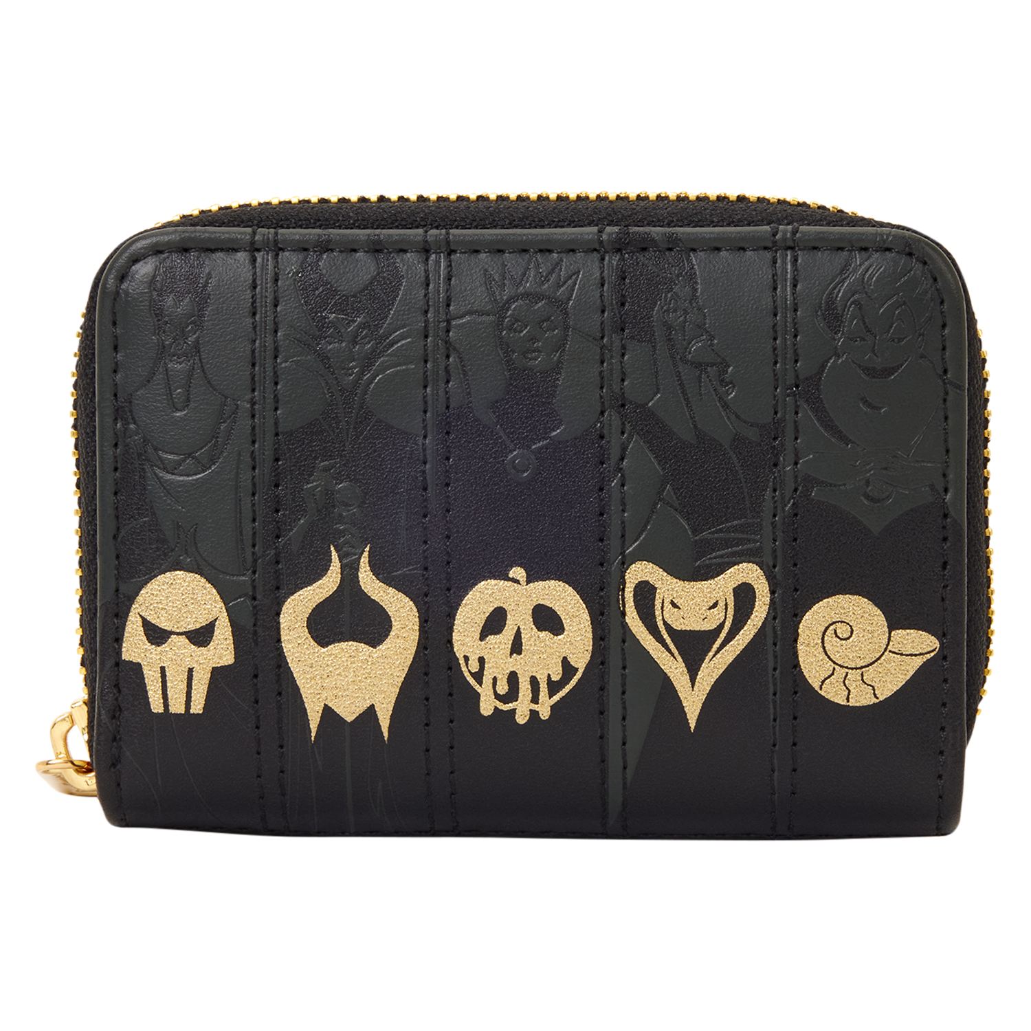 Disney Villains Exclusive Black & Gold Zip Around Wallet