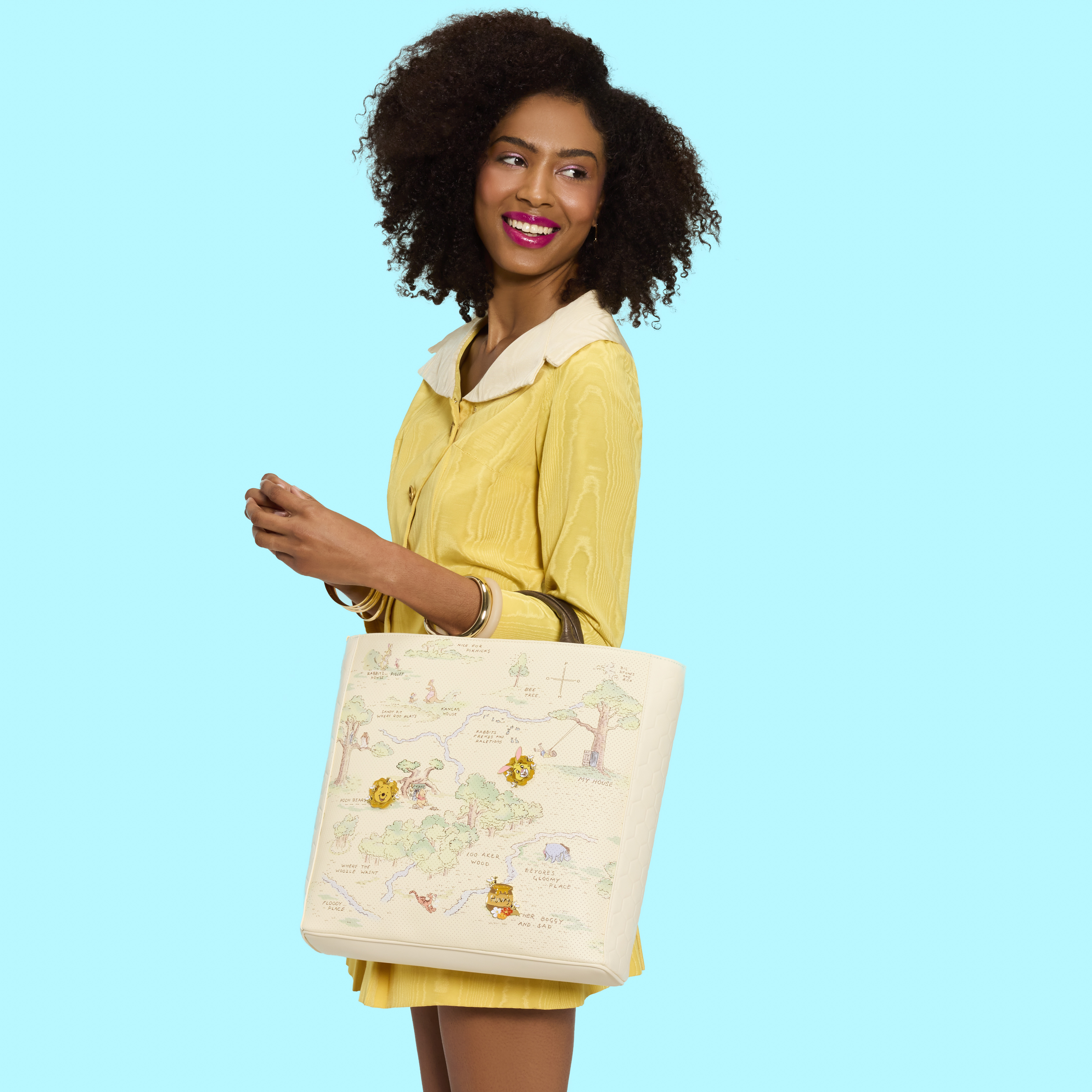 Winnie the Pooh Hundred Acre Wood Tote Pin Trader Crossbody Bag - Image 3